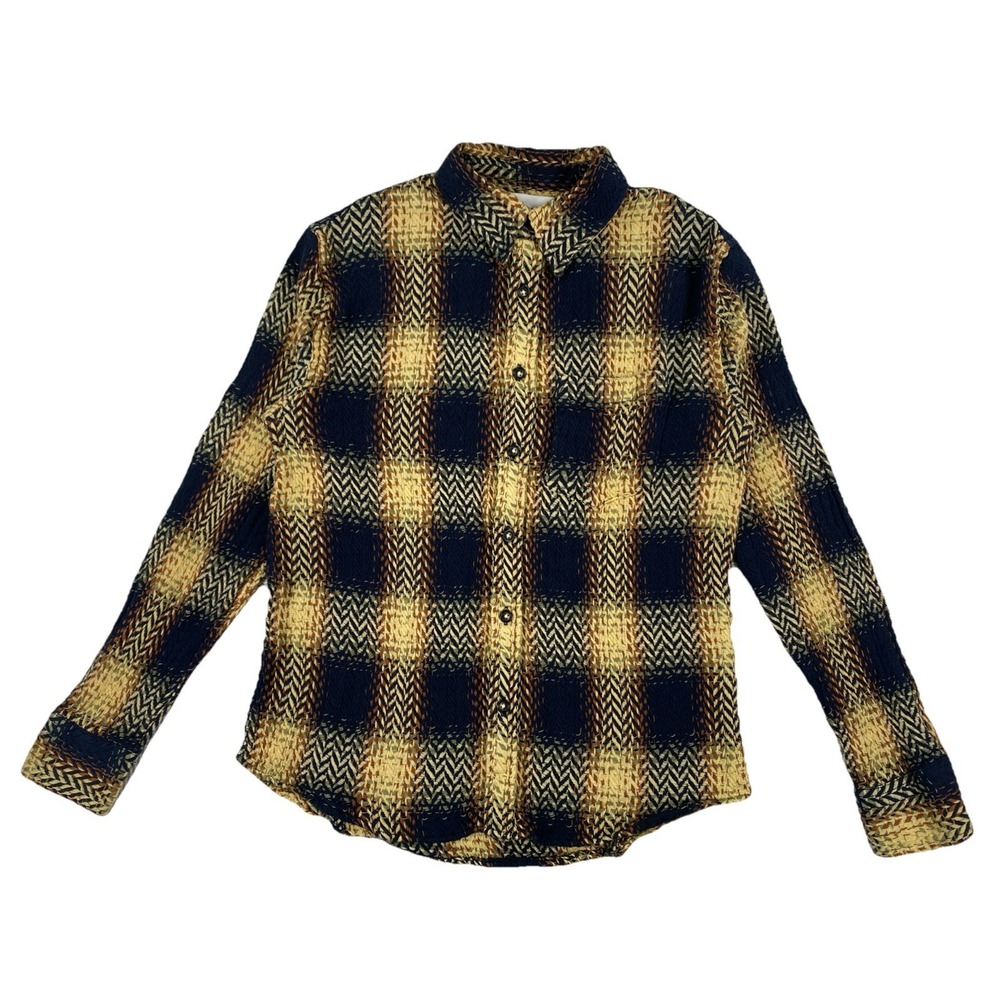 Corridor New York Macro Plaid Shirt Men's XS Button Up Cotton Single Pocket